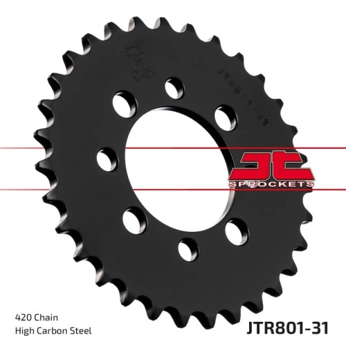 corona moto jt sprockets de acero de 31 dientes jtr801 31