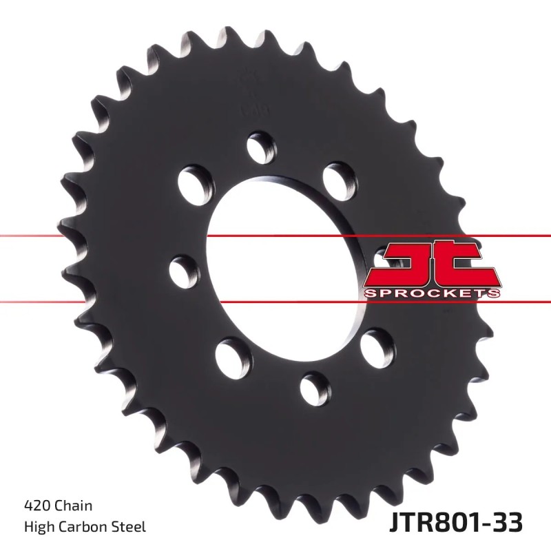 corona moto jt sprockets de acero de 33 dientes jtr801 33