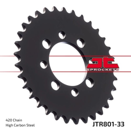 corona moto jt sprockets de acero de 33 dientes jtr801 33