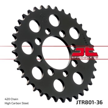 corona moto jt sprockets de acero de 36 dientes jtr801 36