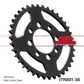 corona moto jt sprockets de acero de 38 dientes jtr801 38