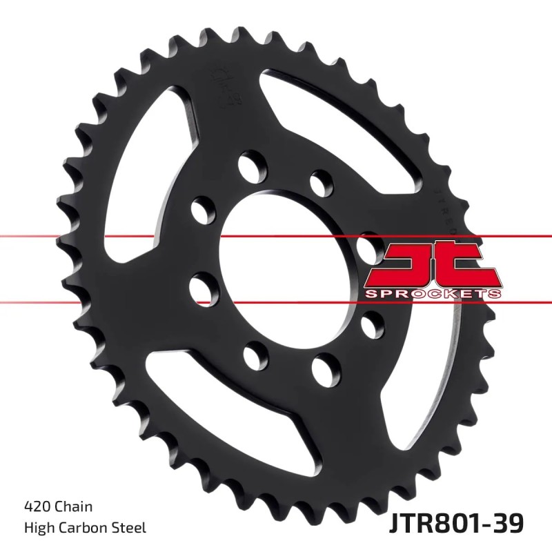 corona moto jt sprockets de acero de 39 dientes jtr801 39