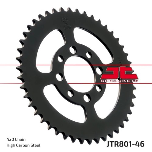 corona moto jt sprockets de acero de 46 dientes jtr801 46