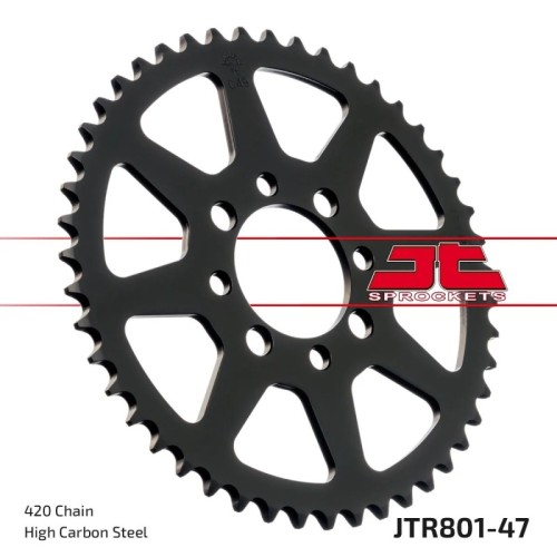 corona moto jt sprockets de acero de 47 dientes jtr801 47