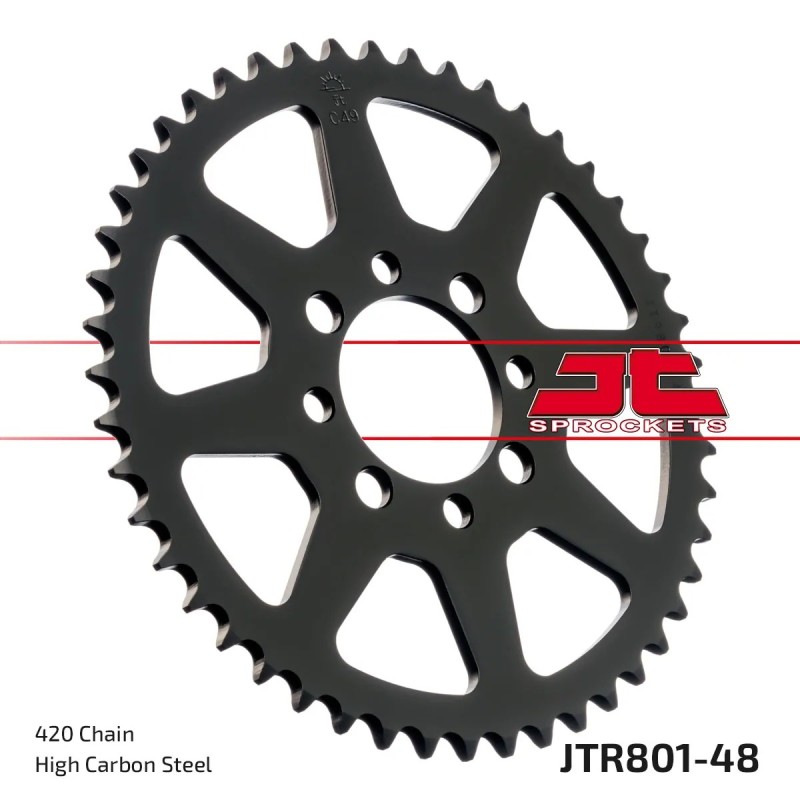 corona moto jt sprockets de acero de 48 dientes jtr801 48