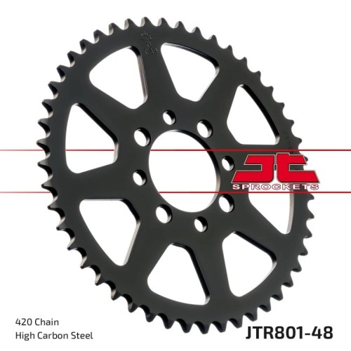 corona moto jt sprockets de acero de 48 dientes jtr801 48
