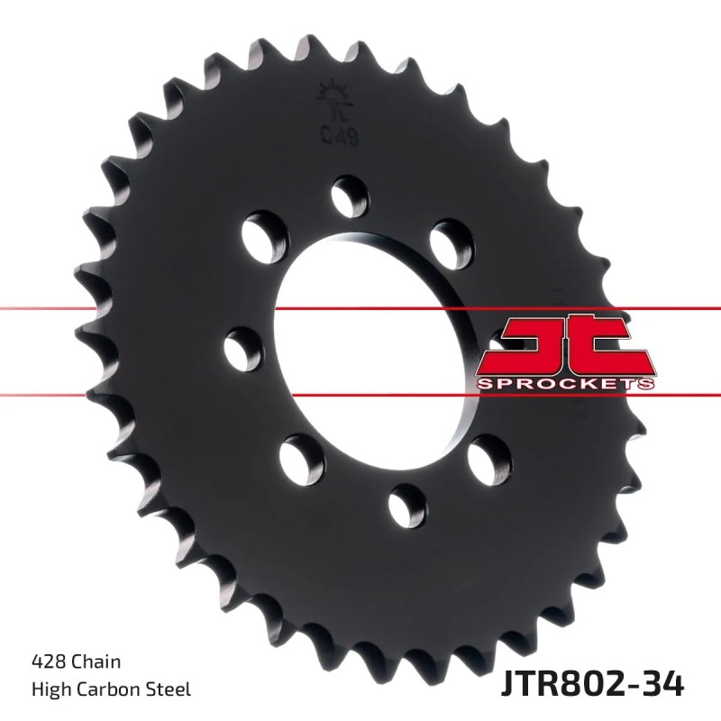 corona moto jt sprockets de acero de 34 dientes jtr802 34