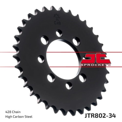 corona moto jt sprockets de acero de 34 dientes jtr802 34