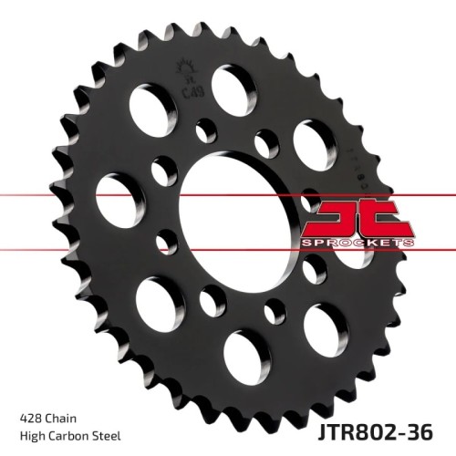 corona moto jt sprockets de acero de 36 dientes jtr802 36