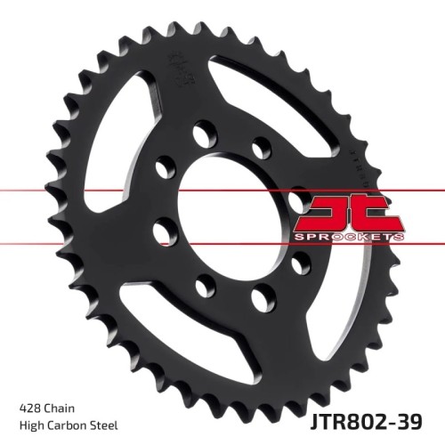 corona moto jt sprockets de acero de 39 dientes jtr802 39