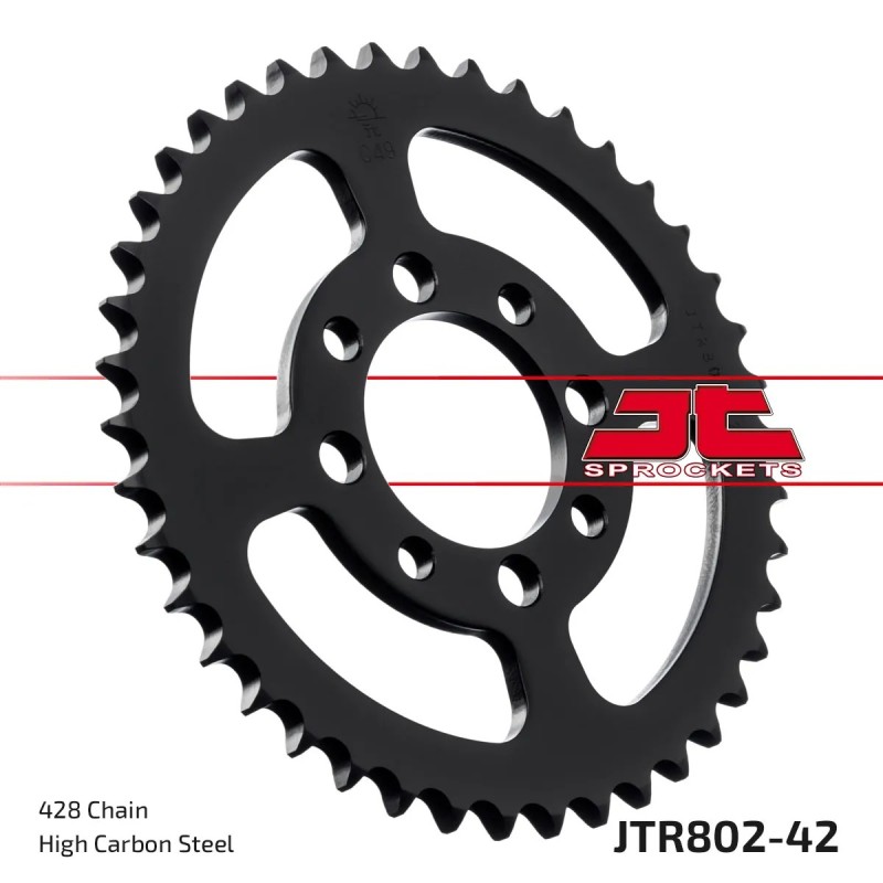 corona moto jt sprockets de acero de 42 dientes jtr802 42