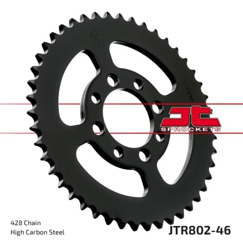 corona moto jt sprockets de acero de 46 dientes jtr802 46