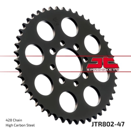 corona moto jt sprockets de acero de 47 dientes jtr802 47