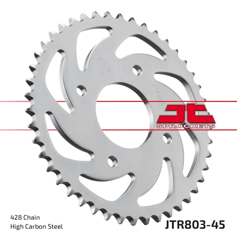 corona moto jt sprockets de acero de 45 dientes jtr803 45