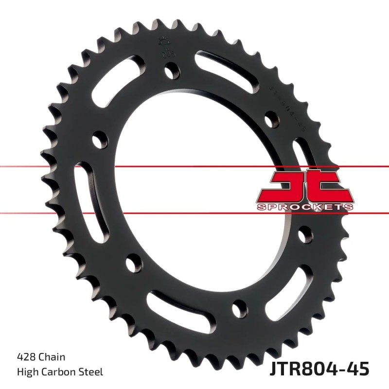 corona moto jt sprockets de acero de 45 dientes jtr804 45