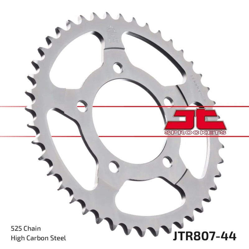 corona moto jt sprockets de acero de 44 dientes jtr807 44