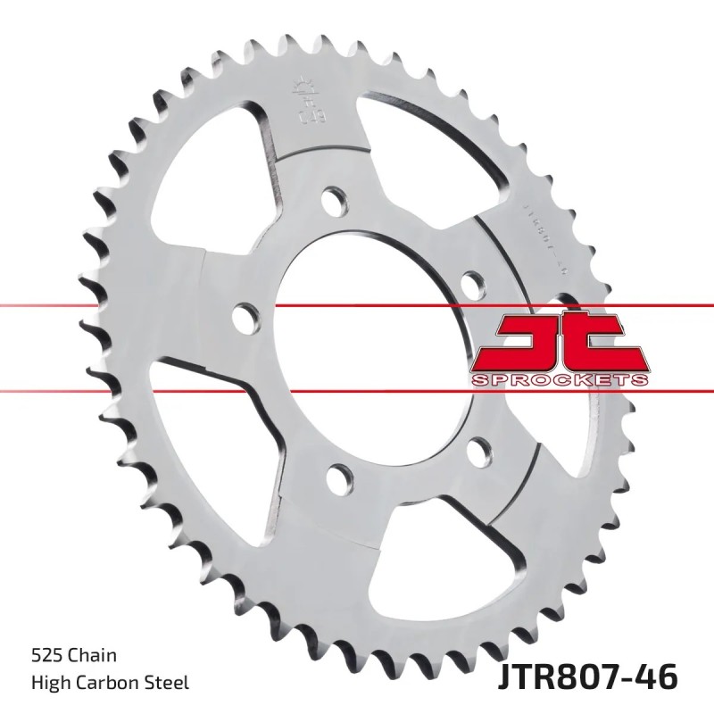corona moto jt sprockets de acero de 46 dientes jtr807 46
