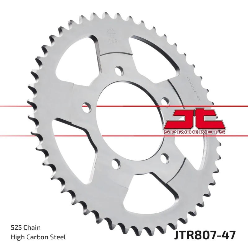 corona moto jt sprockets de acero de 47 dientes jtr807 47
