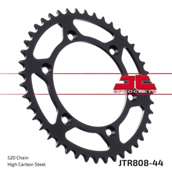 corona moto jt sprockets de acero de 44 dientes jtr808 44