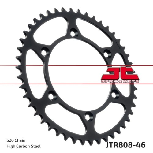 corona moto jt sprockets de acero de 46 dientes jtr808 46
