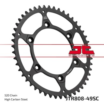 corona moto jt sprockets autolimpiable con 49 dientes jtr808 49sc