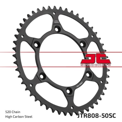 corona moto jt sprockets autolimpiable con 50 dientes jtr808 50sc