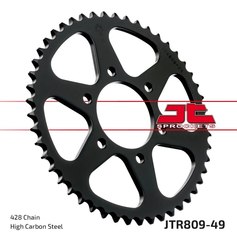 corona moto jt sprockets de acero de 49 dientes jtr809 49