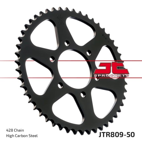 corona moto jt sprockets de acero de 50 dientes jtr809 50