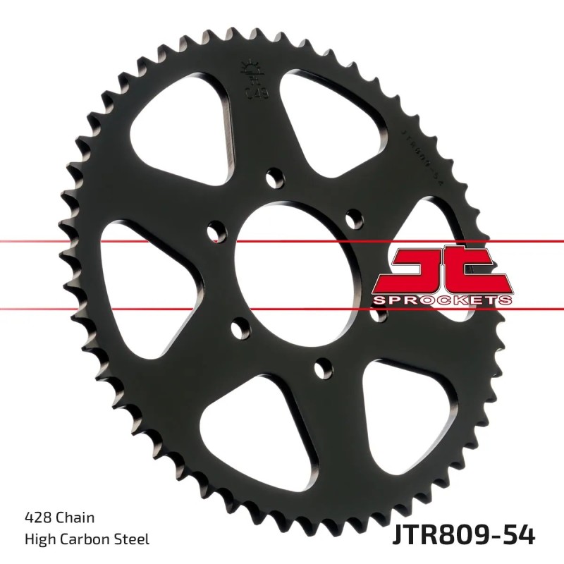 corona moto jt sprockets de acero de 54 dientes jtr809 54