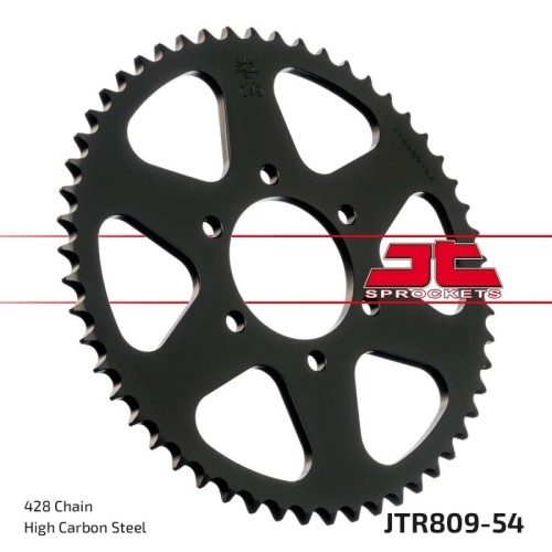 corona moto jt sprockets de acero de 54 dientes jtr809 54