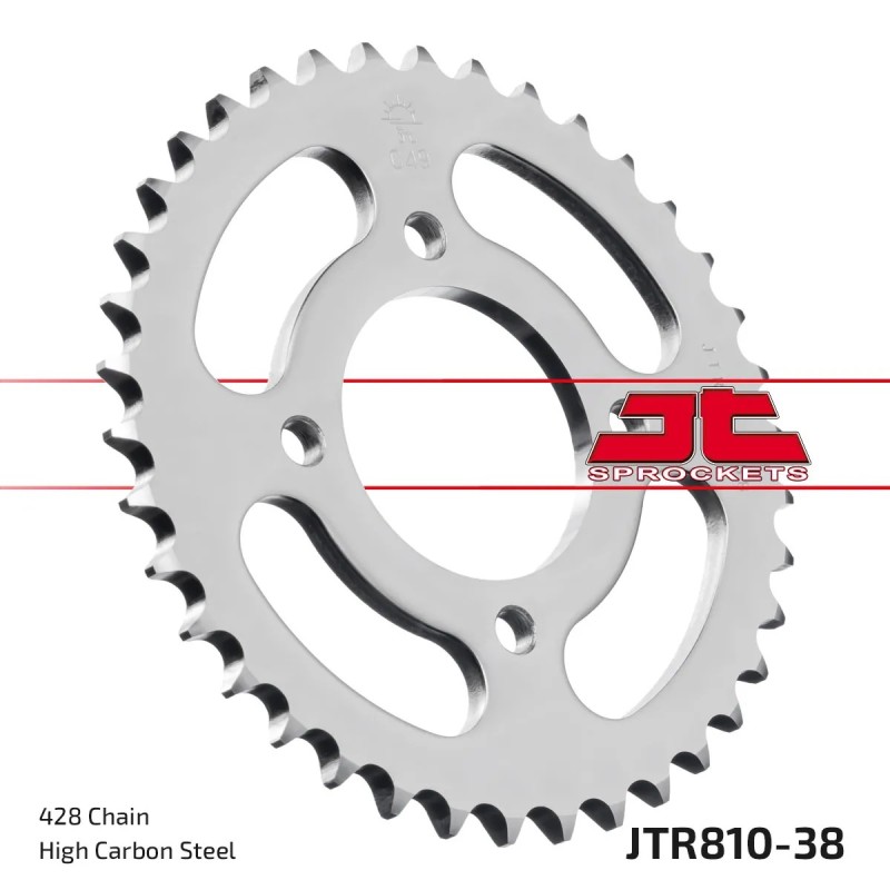 corona moto jt sprockets de acero de 38 dientes jtr810 38