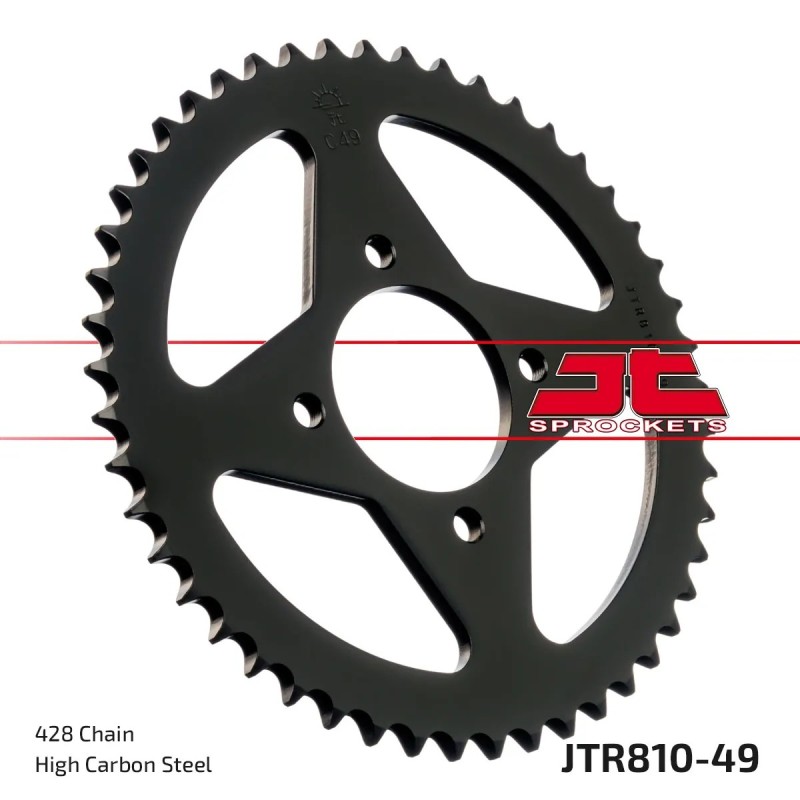 corona moto jt sprockets de acero de 49 dientes jtr810 49