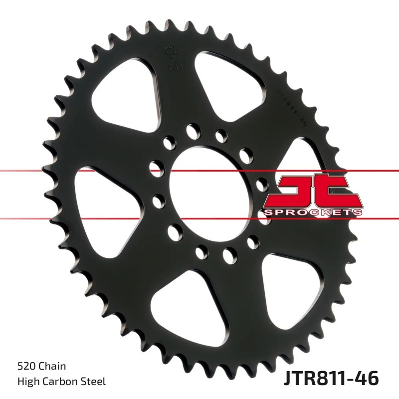corona moto jt sprockets de acero de 46 dientes jtr811 46