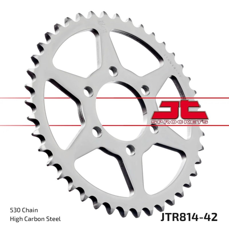 corona moto jt sprockets de acero de 42 dientes jtr814 42