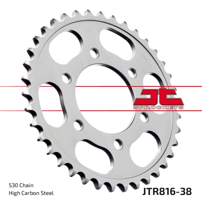 corona moto jt sprockets de acero de 38 dientes jtr816 38