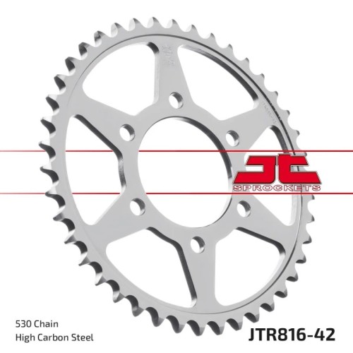 corona moto jt sprockets de acero de 42 dientes jtr816 42