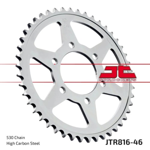 corona moto jt sprockets de acero de 46 dientes jtr816 46