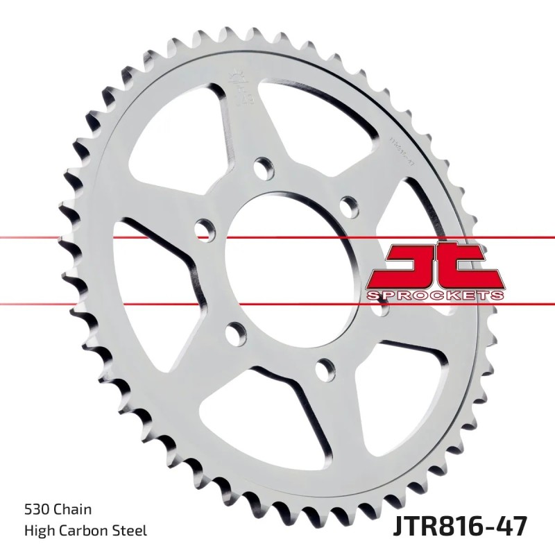 corona moto jt sprockets de acero de 47 dientes jtr816 47
