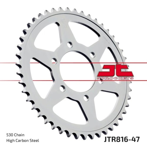 corona moto jt sprockets de acero de 47 dientes jtr816 47