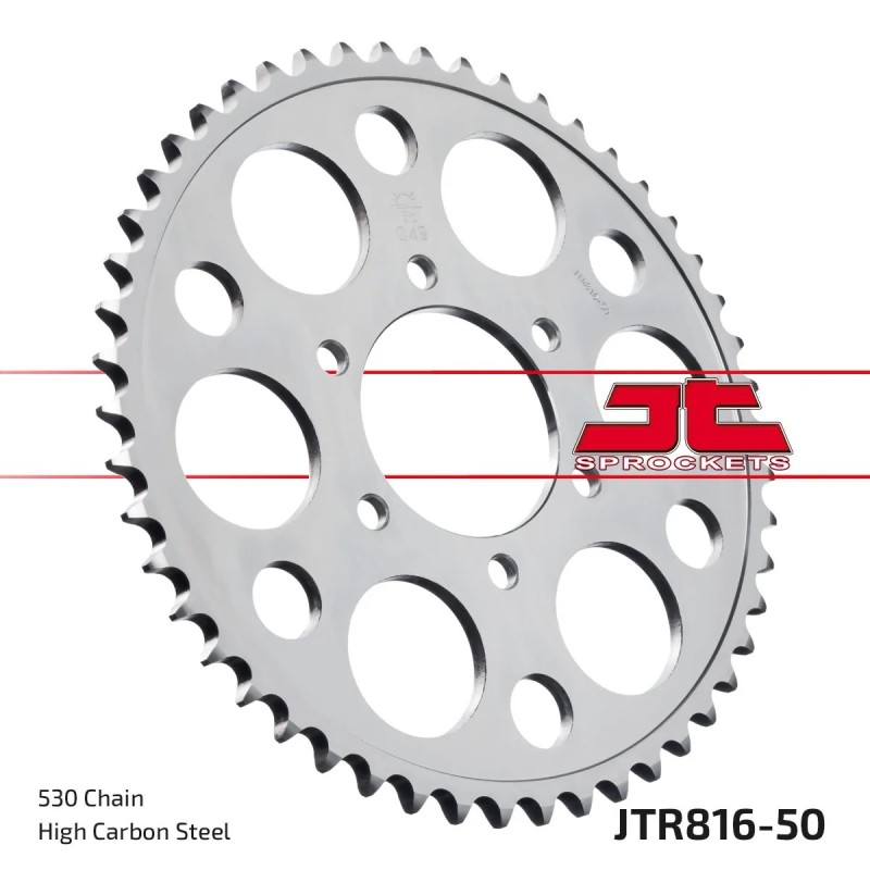 corona moto jt sprockets de acero de 50 dientes jtr816 50
