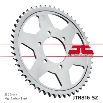 corona moto jt sprockets de acero de 52 dientes jtr816 52
