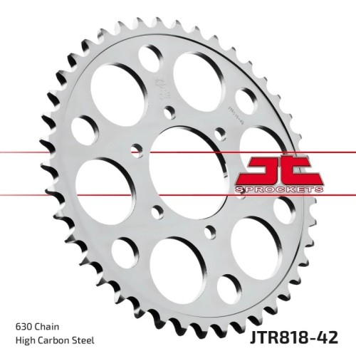 corona moto jt sprockets de acero de 42 dientes jtr818 42