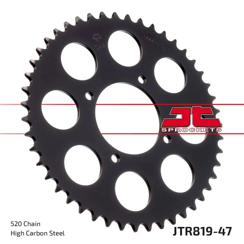 corona moto jt sprockets de acero de 47 dientes jtr819 47
