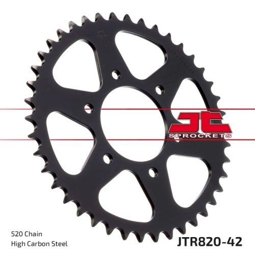 corona moto jt sprockets de acero de 42 dientes jtr820 42