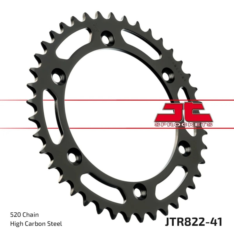 corona moto jt sprockets de acero de 41 dientes jtr822 41