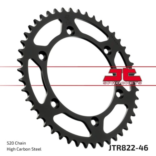 corona moto jt sprockets de acero de 46 dientes jtr822 46
