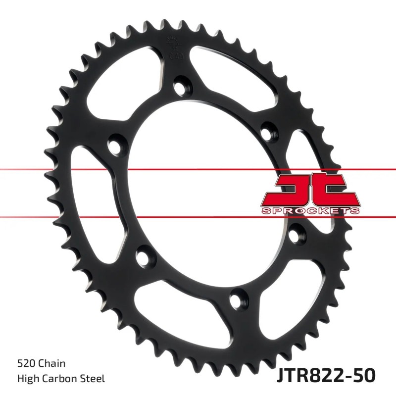 corona moto jt sprockets de acero de 50 dientes jtr822 50