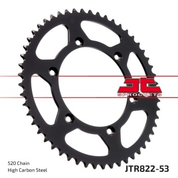 corona moto jt sprockets de acero de 53 dientes jtr822 53