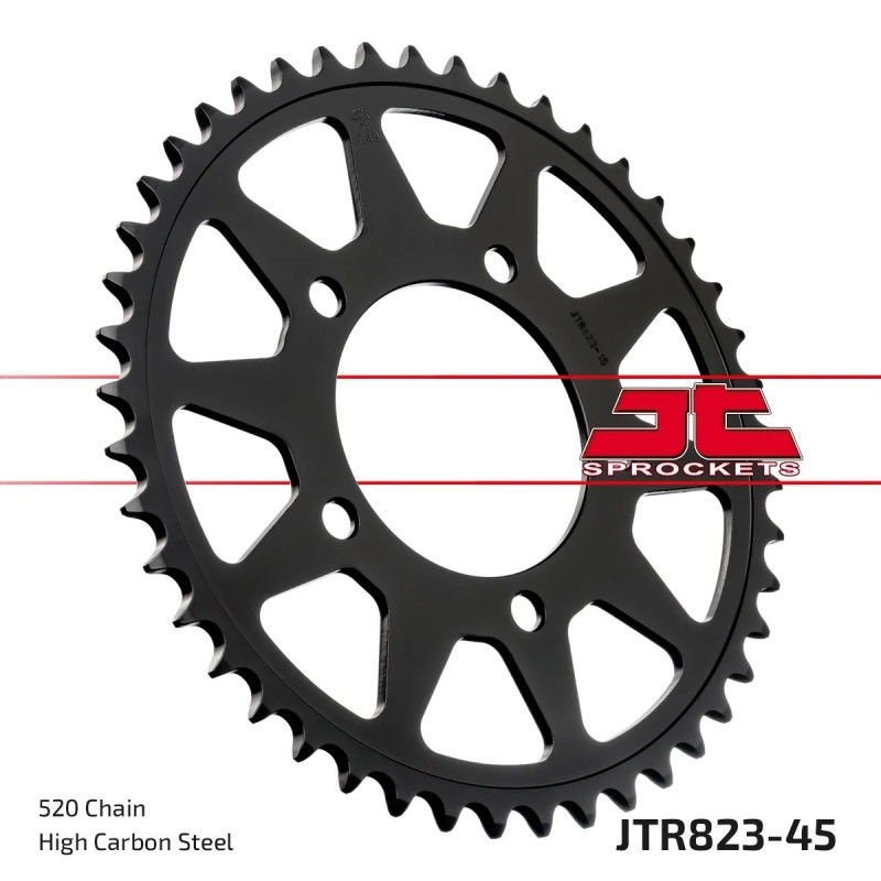 corona moto jt sprockets de acero de 45 dientes jtr823 45
