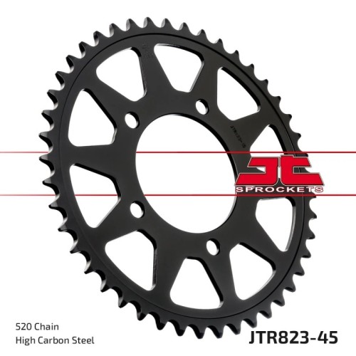 corona moto jt sprockets de acero de 45 dientes jtr823 45